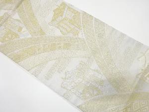 未使用品 古典柄に御所車模様織り出し 袋帯(未仕立て)